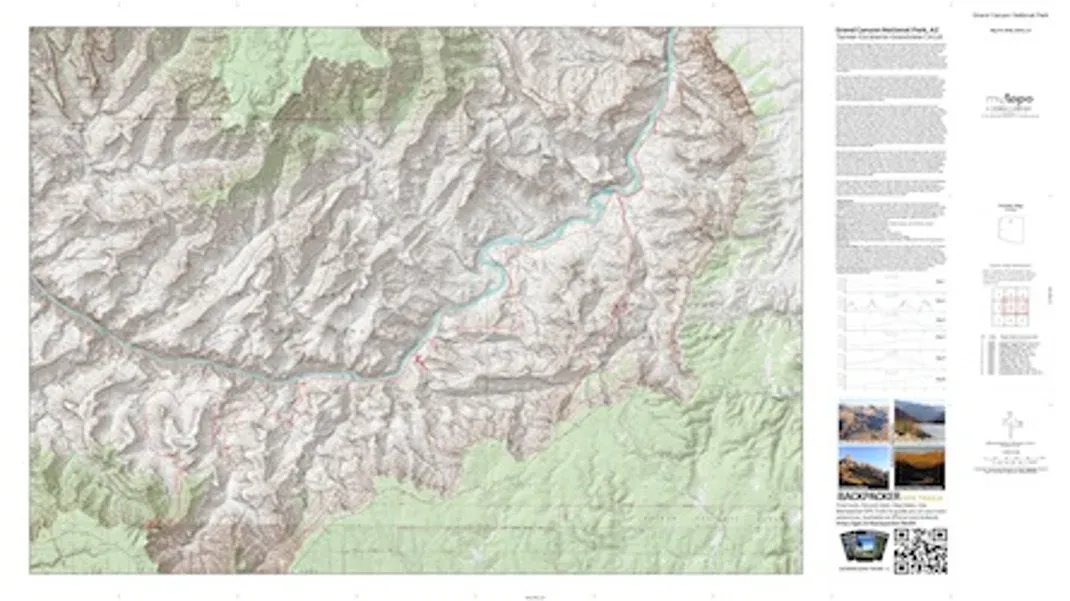 Grand Canyon National Park: Custom adventure maps on waterproof paper